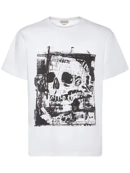 ALEXANDER MCQUEEN: Хлопковая футболка  Skull