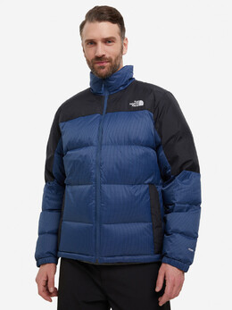 The North Face: Синий пуховик