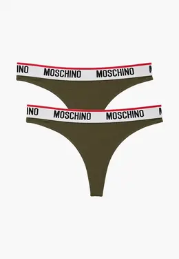 Moschino Underwear: Трусы цвета хаки