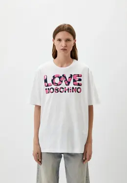 Love Moschino: Белая футболка 