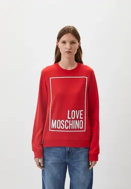 Love Moschino: Красный свитшот 