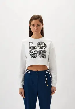 Love Moschino: Белый свитшот