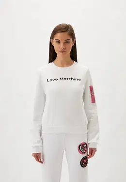 Love Moschino: Белый свитшот 