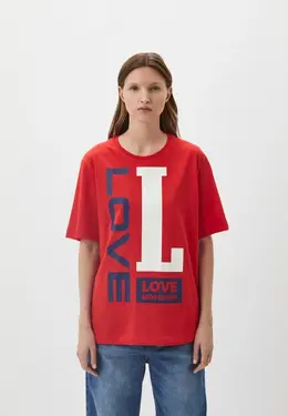 Love Moschino: Красная футболка