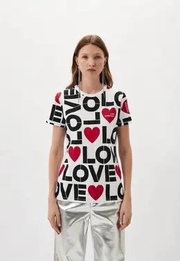 Love Moschino: Белая футболка 