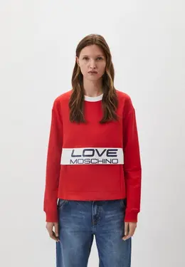 Love Moschino: Красный свитшот