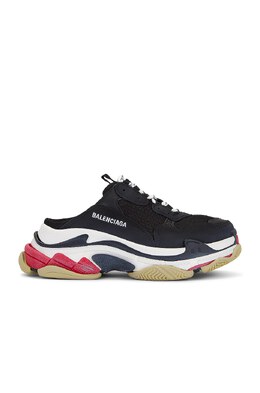 Balenciaga: Чёрные кроссовки Triple S