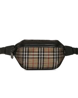 Burberry: Бежевая сумка Vintage Check