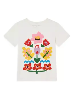 Stella Mccartney Kids: Футболка с цветочным принтом