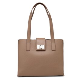 Furla: Бежевая сумка 