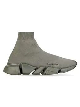 Balenciaga: Тёмные кроссовки Speed.2