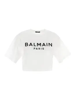 Balmain: Белая футболка