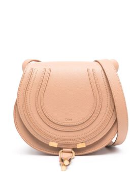 Chloé: Бежевая сумка через плечо Marcie small