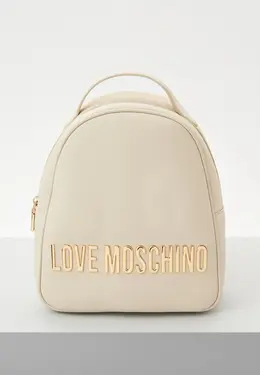 Love Moschino: Бежевый рюкзак