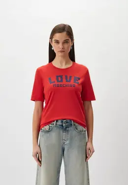 Love Moschino: Красная футболка