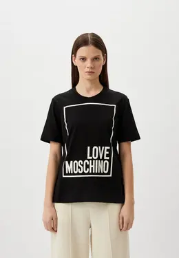 Love Moschino: Чёрная футболка 