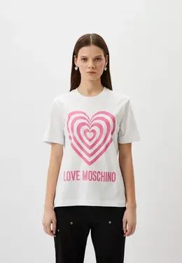 Love Moschino: Белая футболка 