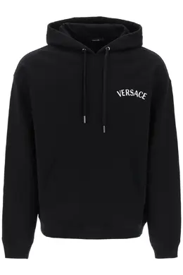 Versace: Чёрная толстовка 