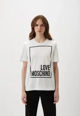 Love Moschino: Белая футболка 