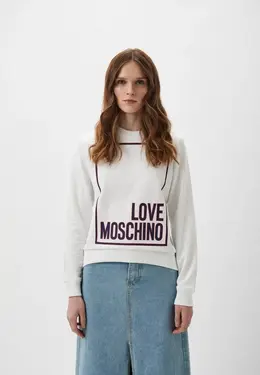 Love Moschino: Белый свитшот