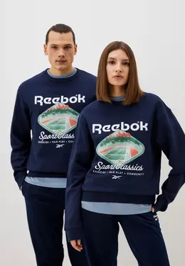 Reebok: Синий свитшот 