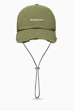 Jacquemus: Зелёная кепка La Casquette