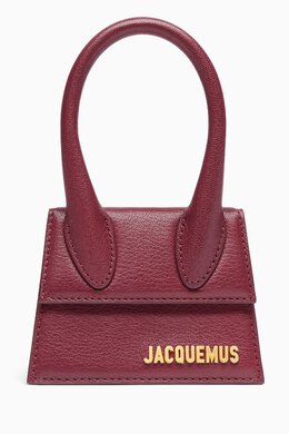 Jacquemus: Бордовая сумка Le Chiquito