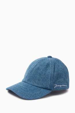 Jacquemus: Голубая кепка La Casquette