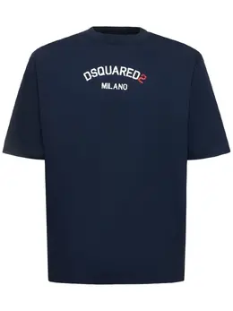 DSQUARED2: Хлопковая футболка  Milano