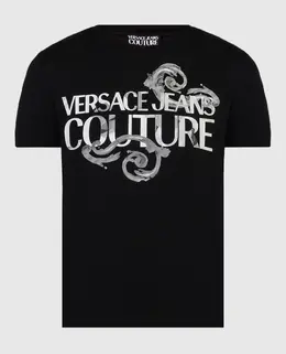 Versace Jeans Couture: Чёрная футболка 