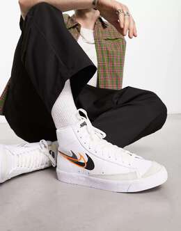 Nike: Чёрные кроссовки Blazer Mid 77