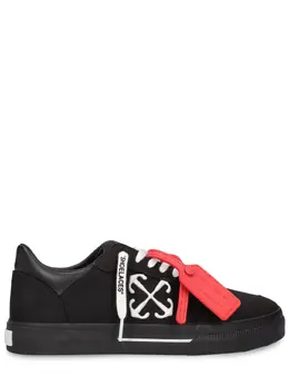 OFF-WHITE: Чёрные кроссовки  Vulcanized