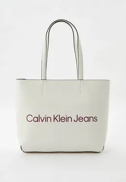 Calvin Klein Jeans: Белая сумка