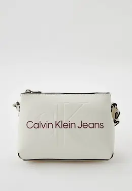 Calvin Klein Jeans: Бежевая сумка