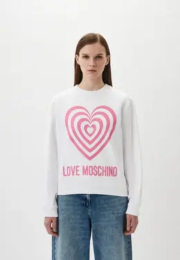 Love Moschino: Белый свитшот 