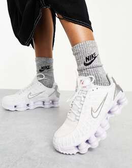 Nike: Белые кроссовки  Shox TL