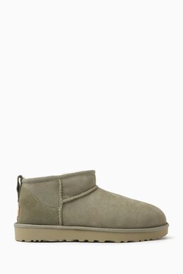 UGG: Зелёные ботинки Ultra Mini