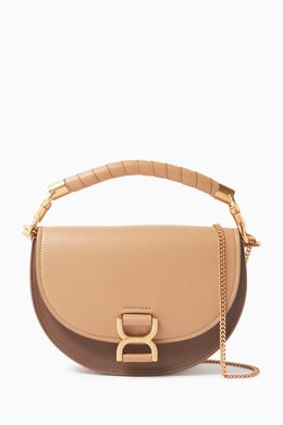 Chloé: Коричневая сумка Marcie