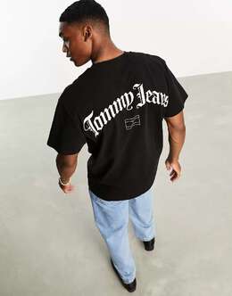 Tommy Jeans: Чёрная футболка