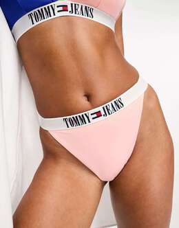 Tommy Hilfiger: Розовый купальник  Tommy Jeans