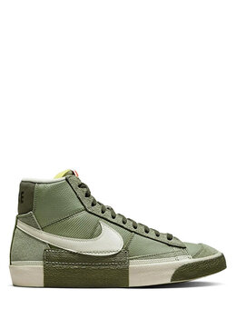 Nike: Зелёные кроссовки Blazer Mid