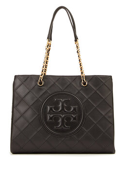 Tory Burch: Чёрная сумка  Fleming