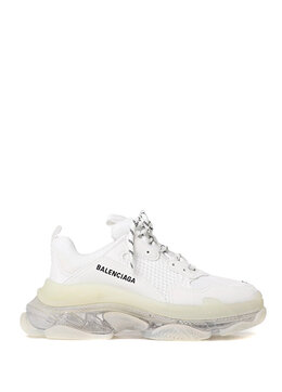 Balenciaga: Белые кроссовки  Triple S