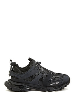 Balenciaga: Чёрные кроссовки  Track