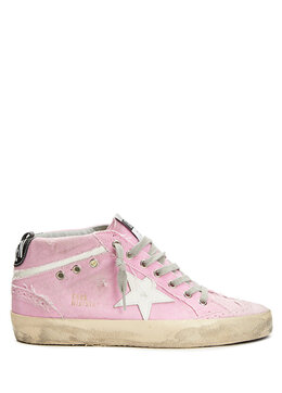 Golden Goose: Розовые кроссовки  Mid Star