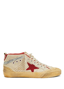 Golden Goose: Красные кроссовки  Mid Star