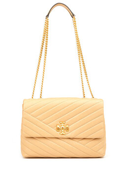 Tory Burch: Бежевая сумка  Kira Chevron