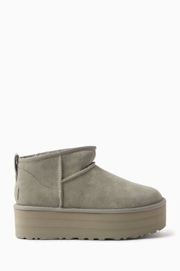 UGG: Зелёные ботинки Ultra Mini