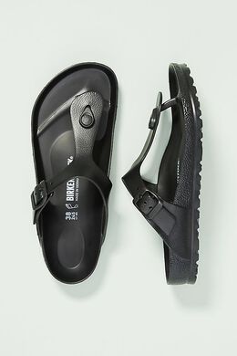 Birkenstock: Чёрные сандалии  Gizeh Eva