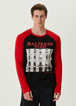 Balmain: Красная футболка